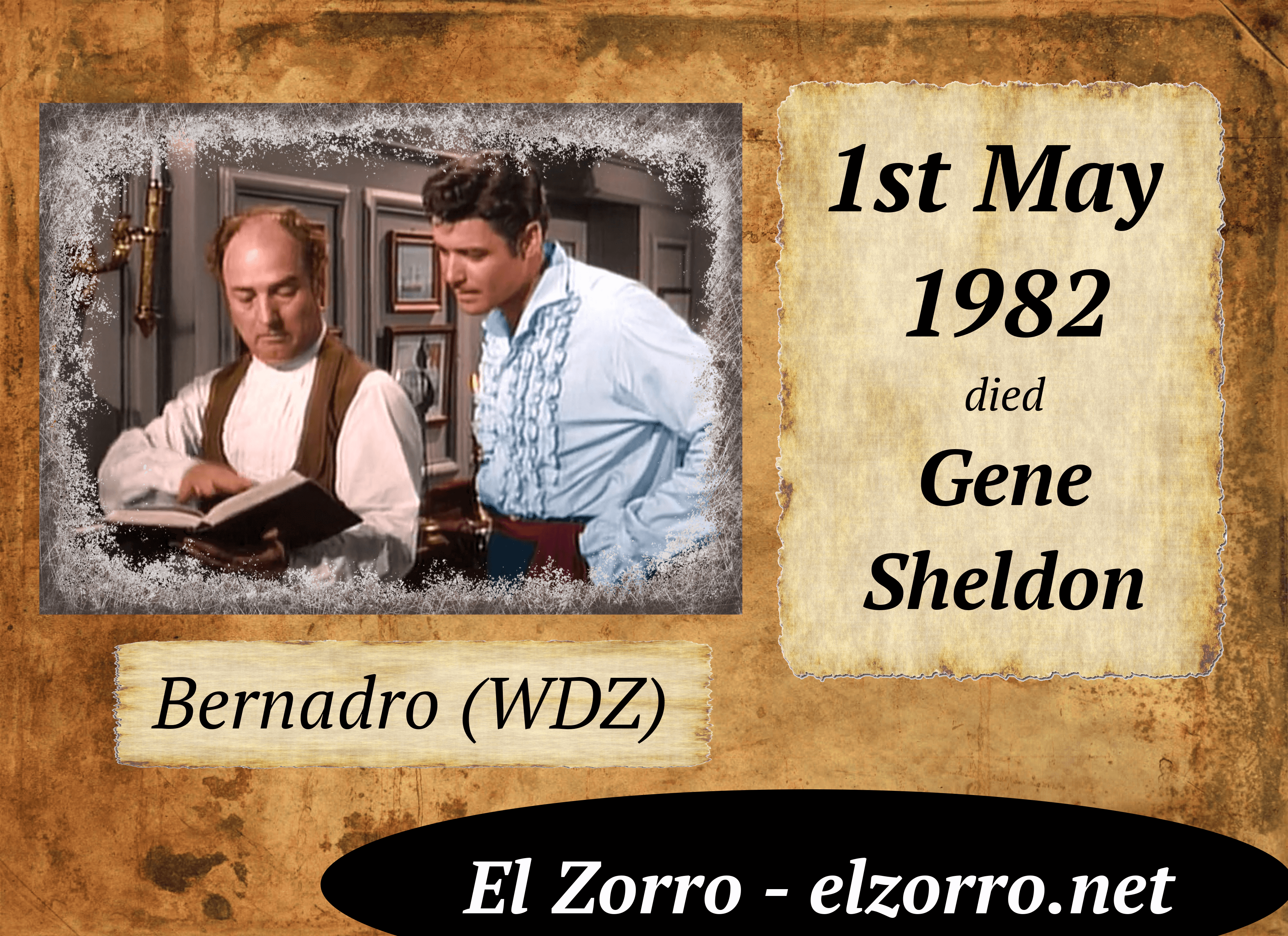 1 maja zm. Gene Sheldon ENG Bernardo Zorro