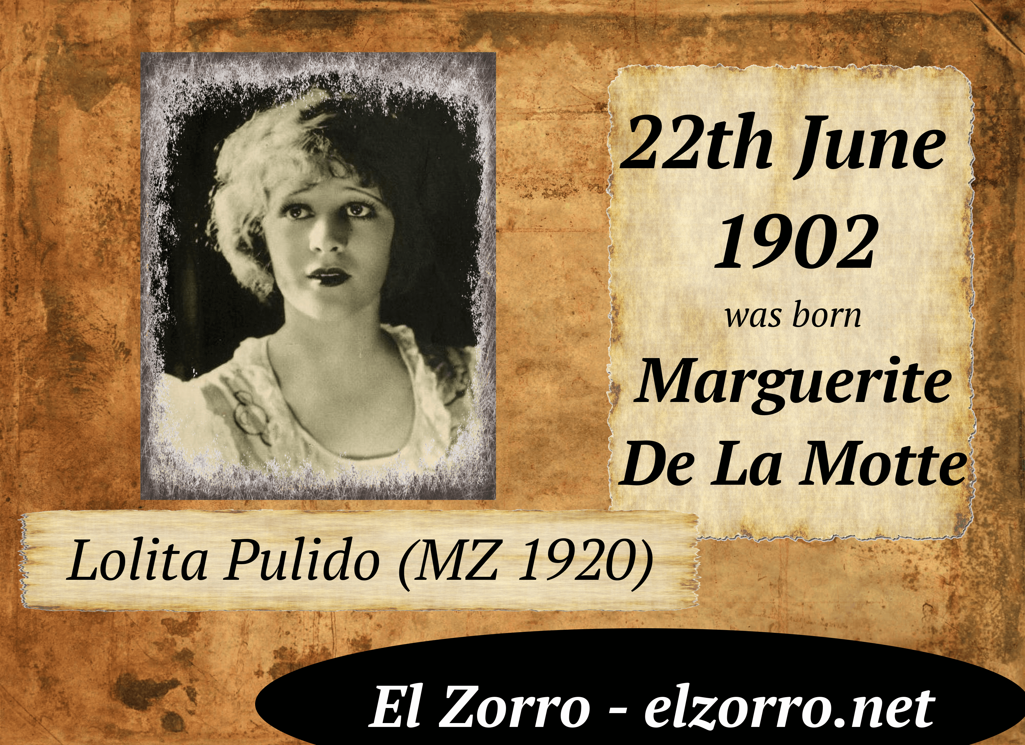 22 czerwca ur. Marguerite De La Motte ENG