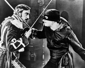 Douglas Fairbanks and Robert McKim in The Mark of Zorro (1920)