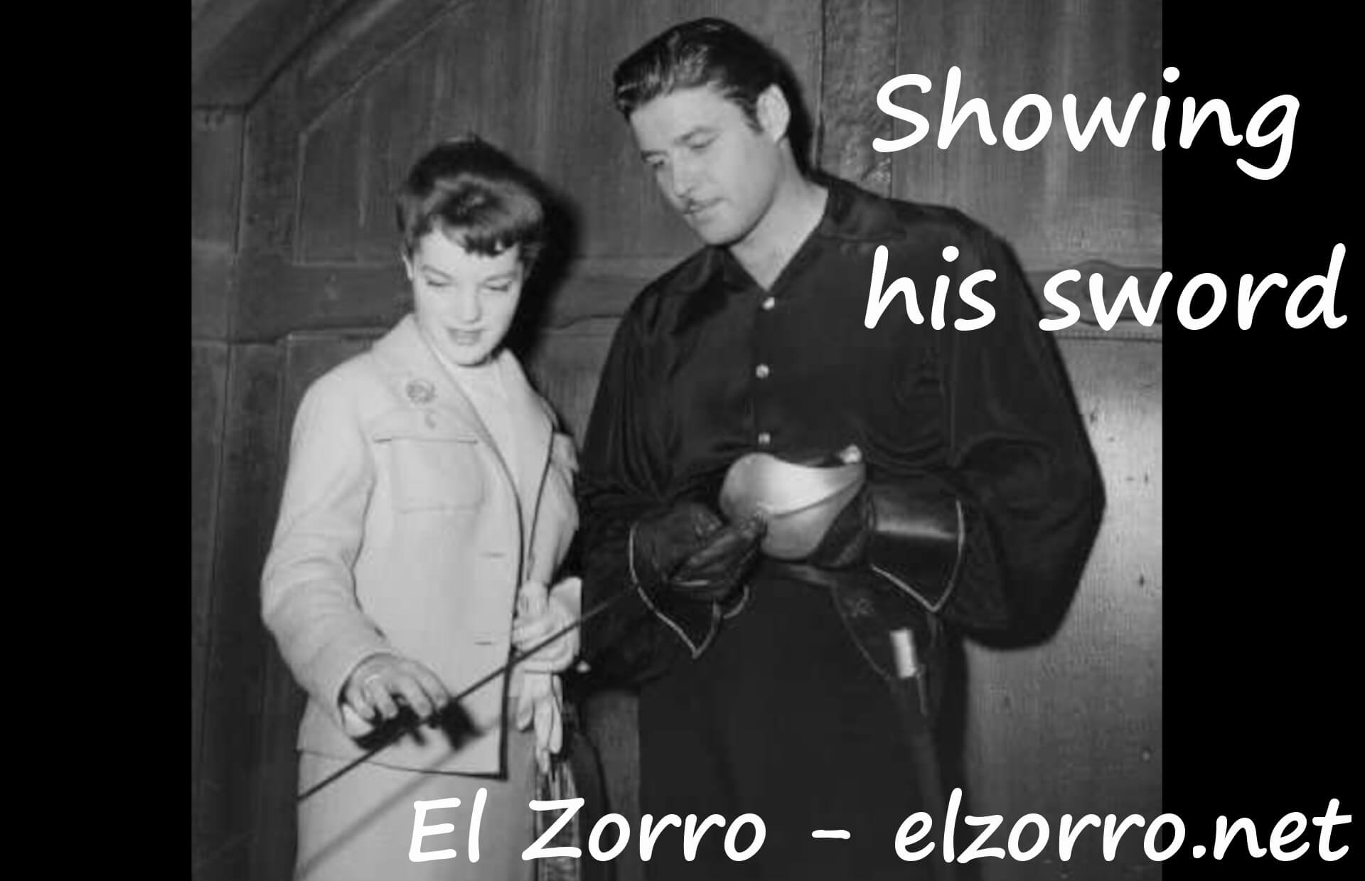 Zorro fiction - showing his sword ENG