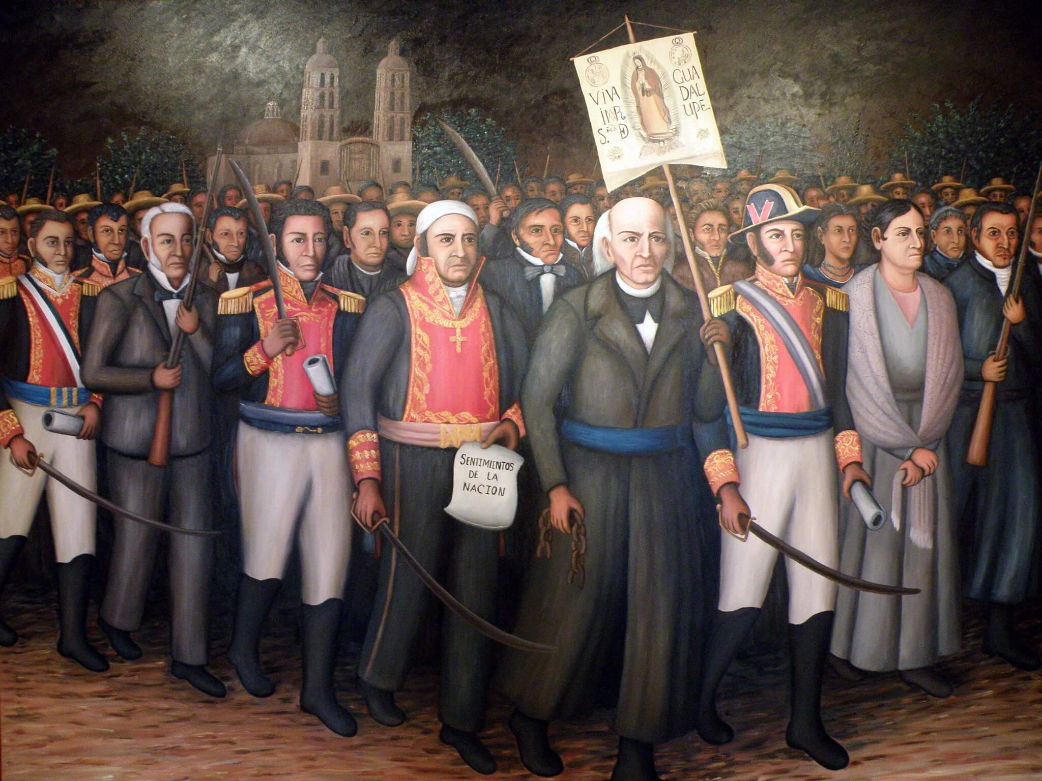 Miguel Hidalgo, Vicente Guerrero, Jose Maria Morelos, Pavon and others, author Eduardo Francisco Vazquez Murillo, by flickr, CC-BY-SA-2